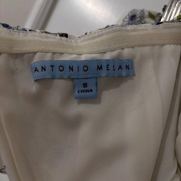 ANTONIO MELANI Size 8 Tabitha Floral Print Strapless A Line Midi Dress - Picture 9 of 16